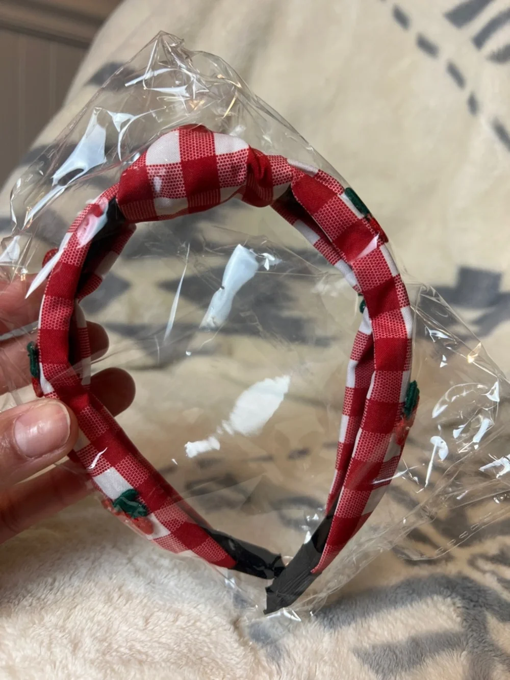 🍒Embroidered Cherry Knot Headband🍒